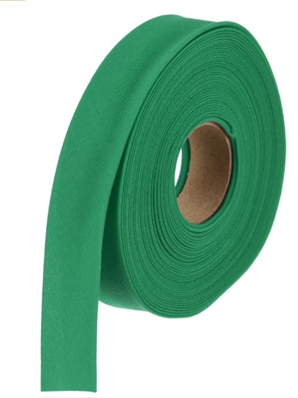 Green Fabric Bias Tape Roll - Double Fold 1" By 10 Yards